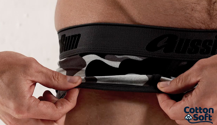 Slipy AussieBum CottonSoft Camo Black Brief4